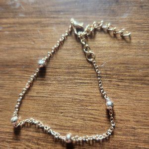 6.5" Gold Tone Ball Bead Bracelet NWT Simple Casual Fashion Design Streetwear